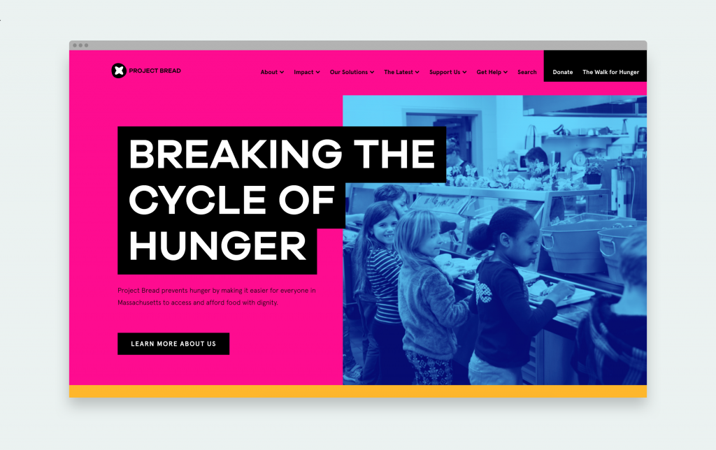 Project Bread Homepage hero